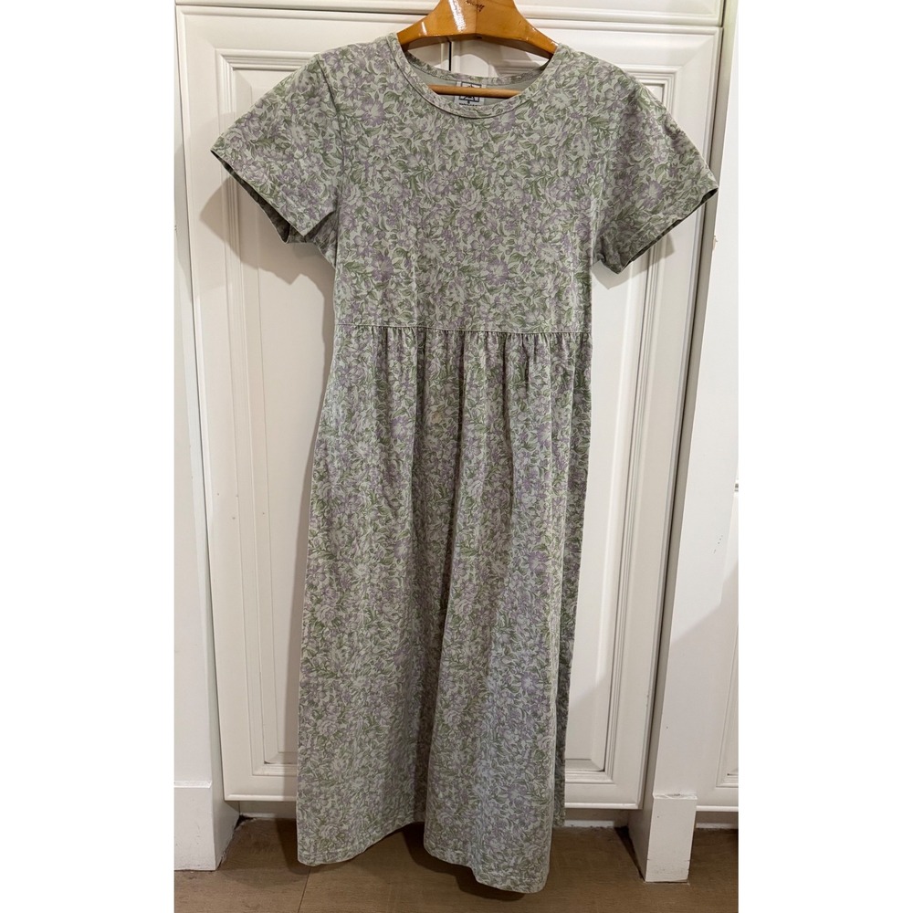 CMI Floral Maxi Dress Women's Small Multi Color Cotton Cottagecore Back Tie